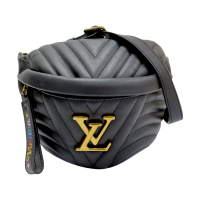 【二手名牌BRAND OFF】LOUIS VUITTON LV 路易威登 黑色 牛皮 NEW WAVE 腰包 M53750
