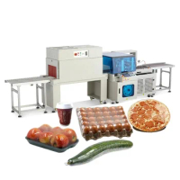 Egg Tray Shrink Packing Wrap Machine Fruits Frozen Pizza Coffee Cucumber Food Tray Pof Shrink Wrapping Packaging Machine