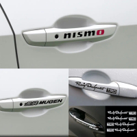 4pcs set car door handle sticker side mirror sticker