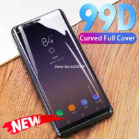 Curved Full Cover Tempered Glass for Samsung Galaxy S9 S8 Plus S7 S6 Edge Screen Protector Protective for Note 8 9 Glass Film