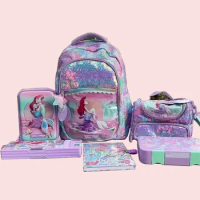 Disney Genuine Australia Smiggle Mermaid School Bag Pencil Case Notebook Kid Stationery Set Student Lunch Bag Backpack Girl Gift