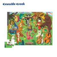(3歲以上) 美國 Crocodile Creek 大型地板拼圖-動物樂隊 (36片)
