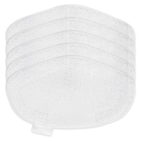 5 Washable Steam Mop Pads Replacement For Polti For Vaporetto PAEU0332 Vacuum Cleaner, White