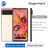 Original Google Pixel 6 5G Unlocked Smartphone 8GB RAM 128GB ROM 6.4" Google Tensor Octa Core Android 12 Mobile Phone NFC
