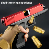 Shell Throwing Soft Bullet Airsoft Pistol Toy EVA Children Toy Gun Outdoor Combat Weapon Eat Chicken Pellet Gun Toys For Boys