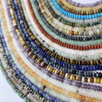 Natural Seed Beads 2x4mm Loose Beads DIY Bracelet Necklace Natural Stone Beads for Jewelry Making