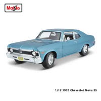 Maisto 1:18 1970 Chevrolet Nova SS Coupe Classic Car Alloy Car Model Static Die Casting Model Collection Gift Toy Gift