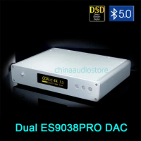 DUAL ES9038PRO DSD DAC OLED Display ES9038 HIFI DAC Amanero USB DAC Bluetooth5.0 APTX-HD Sound Card TALEMA Transformer MUSES03
