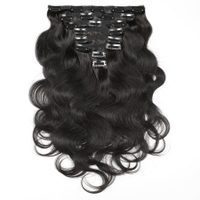 120g Clip In Human Hair Extensions Full Clip in Body Wave  Hair Pieces Brazilian Remy Hair Extension