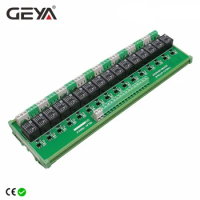 GEYA 16 Groups 1SPDT 1NC1NO Relay Module for AC DC 5V 12V 24V PLC Relay Board 12V 10A Electromagnetic Relay