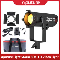 Aputure LS 60x,Light Storm 60x LED Video Light,60W Bi-Color 2700-6500K,Support App Control,Built-in light FX,Bowens Mount