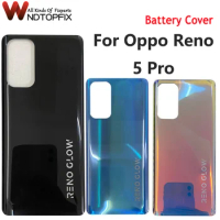 6.55" New For Oppo Reno 5 Pro Battery Cover Door Housing Case Glass Cover Replacement Parts For OPPO Reno 5Pro Back Cover