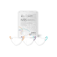 【藍鷹牌】極簡白系列 N95醫用立體型成人口罩 三色綜合款 30片x1盒(三款可選)