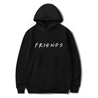 เสื้อฮู้ดผู้ชายสวมใส่สบาย ลายพิมพ์ “FRIENDS” นุ่ม สไตล์มินิมอลอเนกประสงค์ ชำระเงินปลายทาง ขนาด G/T/M