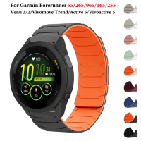 Tali Magnetik, 20mm dan 22mm, untuk Garmin Forerunner 55, 165, 265, 965, 255, Gelang, Aktif 5 / Vivo