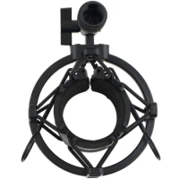 Universal 3KG Bearable Load Mic Microphone Shock Mount Clip Holder Stand Radio Studio Sound Recording Bracket Black Professional