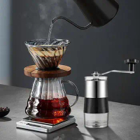 Manual Coffee Grinder Portable Grinder Hand Crank Coffee Grinder Adjustable Coarse&amp;Fine Coffee Grinder Coffee Bean Grinder Camp