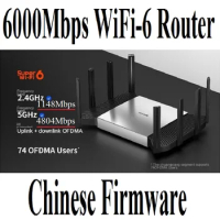 8 Antennas, WiFi6 Wireless Mesh Router Wi-Fi 6 AX6000 802.11AX, 2.4GHz 1148M + 5GHz 4804M, 1000M WAN/LAN, 2.5G SFP+ Optical Port