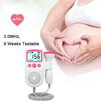 Fetal Doppler Hand-held Pocket Portable Sound Baby Heart Pregnancy Ultrasound Fetal Detector Machine