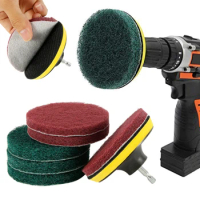 Electric Drill Pad Soft Power Wear Resistant Scrubber Scour Pad Power Scrubber Scouring Pad for Tub Cleaning Tile Cleaning Kit