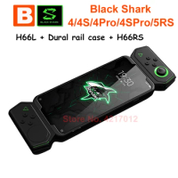 Black Shark 4 Pro / 4 / 4S / 5RS Gamepad Left / Right Hand H66L H66RS + Rail metal Case Camera Game protect Controllers Joystick