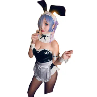 2018 Ram Rem Bunny Girl Cosplay Rezero Re Life In a Different World From Zero Costume Rezero Ram Rem Cosplay Girls