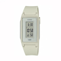 【CASIO 卡西歐】LF-10WH-8D 時尚簡約運動輕盈細長環保數字電子錶 象牙