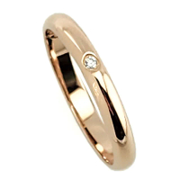 【Cartier 卡地亞】18K玫瑰金-鑲單科鑽1895經典婚戒46號(展示品)