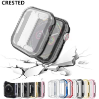 case cover For apple watch series 8 7 6 SE 5 4 3 45mm 41mm 44mm/40mm Soft Silicone iwatch 42mm/38mm screen protector cover 45