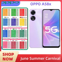 oppo A58x 5G SmartPhone Android CPU MediaTek Dimensity 700 6.56-inch screen ROM 128GB 5000mAh Charge 13MP Camera used phone