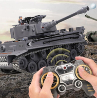 超大號遙控虎式坦克戰車履帶式金屬充電動可發射兒童玩具模型汽車男孩 全館免運