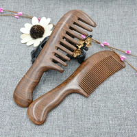 41Styles Natural Peach Wood &amp;Bamboo Wood Healthy No-static Massage Hair Wooden Comb Health Care New Design Wood Air Bag Comb
