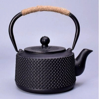 煮茶壺生鐵壺無塗層茶具(規格:雙鐵木桶) 