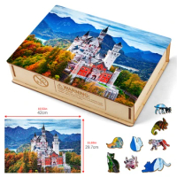 Neuschwanstein Wooden Jigsaw Puzzle Toys Scenery Wood Puzzles For Children Gift Montessori Games Wholesale Secret Puzzle Boxes