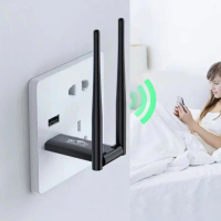Pengulang/penambah rangkaian WiβFi tanpa wayar USB 2.4G 300 Mbps, penguat isyarat WiβFi, jangkauan j
