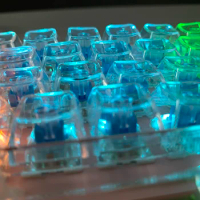 132 keys Crystal Keycaps Transparent Backlit Cherry Profile ABS Lelelab SuperX Keycaps For Mechanica