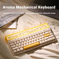 ECHOME Aroma Mechanical Keyboard Engraving Wireless Dual Mode Backlight Hot-Swap GASKET Customized Girl Office Gaming Keyboard