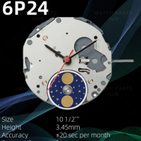 New Genuine Miyota 6P24 Watch Movement Citizen Original Quartz Mouvement Automatic Movement watch parts