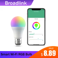 BroadLink LB27 Smart Wi-Fi RGB Bulb Dimmer Timer Light Works With Google Home &amp; Alexa