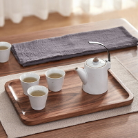 木質托盤長方形家用客廳茶盤日式實木餐盤茶幾杯子托盤套裝擺件大