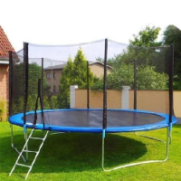 Foldable Hexagon Outdoor 6ft 10ft 12ft Trampoline With Safety Enclosure Net /Ladder Kids Trampoline