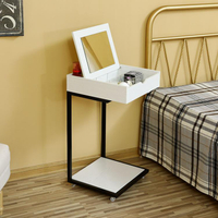 梳妝台 小型梳妝台臥室現代簡約小戶型簡易單人可移動床邊40cm迷你化妝桌