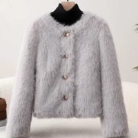 2023 Autumn/Winter Environmentally Friendly Fur Imitation Fur Coat for Women, Celebrity, Young Short Fur Coat