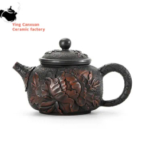 Chinese teapot Chinese Traditional Purple Pottery Teapots Famous Artists Handmade Kettle Travel Portable Filter Tea Pot Home Tea