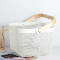 Nordic Storage Basket Shopping Basket, Wire Mesh, Picnic Supplies, Home Decoration, Outdoor Picnic