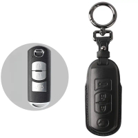 Cover Kunci For Mazda 2 3 5 6 CX3 CX4 CX5 CX7 CX8 CX9 Leather Key Case Cover Keyless Key Fob Shell K