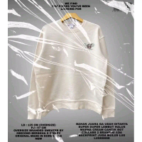 DISNEY X 8SECOND SWEATER CREWNECK IMPORT DESIGN CHIP&DALE CREAM BAHAN BABYTERRY PREMIUM KOREAN LOOK 
