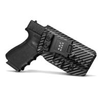 B.B.F Make Glock 19 Holster IWB Kydex Carbon Fiber Fit: Glock 19 19X /Glock 23 /Glock 25 /Glock 32 / Glock 45 (Gen 3 4 5) Pistol