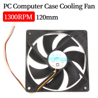 พัดลมระบายความร้อนแบบไม่มีแปรง 120 มม. ขนาด 120×25 มม. DC 12V 3 ขา สำหรับเคสคอมพิวเตอร์ PC ที่เข้ากั