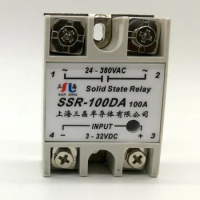 Solid state relay SSR-100DA 100A 3-32V DC TO 24-380V AC SSR 100DA relay solid state